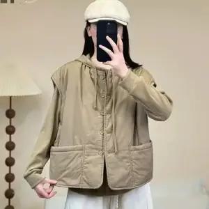 여자 캐주얼 겨울 빈티지 트렌디 아이템 조끼 패딩 솔리드 라운드 레이어드 나시 HT4