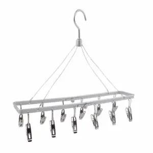 생활용품 MYP013E8 양말 스텐 건조대 접이식 보관 12클립