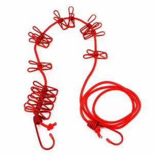 캠핑 MVA127D3 베란다 집게포함 빨래줄 컬러 미니 건조줄 1.6M