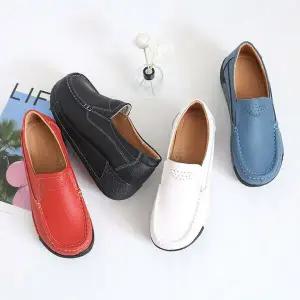 여자 클래식 운동화 레더 키높이 이지 로퍼