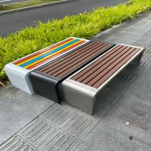 스테인레스 벤치 의자 목재 스툴 좌석 카페 야외용