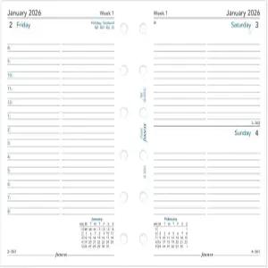 필로팍스 캘린더 다이어리 리필 포켓 사이즈 약속이 있는 하루 규칙 백서 영어 2026년 (C68241-26)