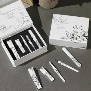 벨금속 은나노 손톱깎이 5종 세트 BN-504큐티클깎이 네일가위 파일 야스리 족집게 귀이게 깍이 관리 도구