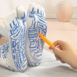 [패션] 지압 발바닥 양말 혈자리 꾸안꾸 양말 마사지 양 봉 안마양말 마사지양말 지압