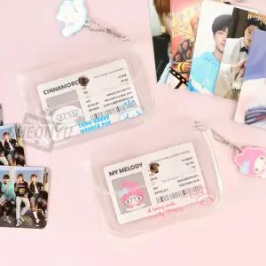 산리오 투명 카드 지갑케이스 카드집 홀더 포켓 월렛