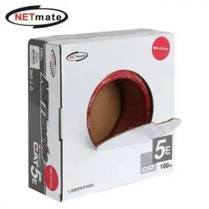 Netmate CAT.5e UTP 랜선 랜케이블(레드) 100M