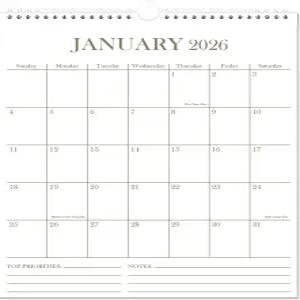 2026년 월 캘린더 - 1월부터 2027년 6월까지의 18개월 두꺼운 종이가 있는 8.5인치 x 11인치 세로 골든