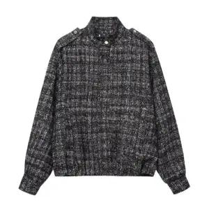 여사친 테일러드 자켓 트렌디 야상 점퍼 가을겨울 아이템 메탈릭 HT4