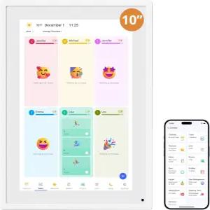드래곤 터치 10.1인치 디지털 캘린더 안무 차트 - 인터랙티브 터치스크린 스마트 패밀리 플래너 하스