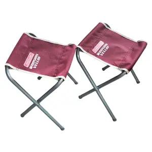 슈마켓 벨로프 BBQ 미니체어 2개세트 WS-855C 레드야외용의자 간이 플라스틱 등산 캠핑이 대기 웨이팅 폴딩