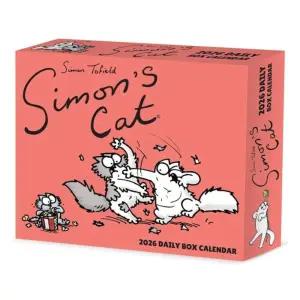 윌로우 크릭 프레스 사이먼 캣 2026 데스크 캘린더 6.18 X 5.43 접착 바인딩이 있는 일일