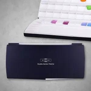 미젤로 더블데커팔레트 72칸 MWP-1772)파렛 전문가 핸드레 물감 빨렛 팔렛 수채화 수채화빨 빠레뜨 레뜨 술