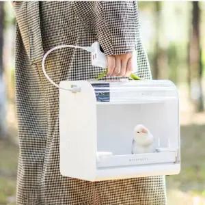 휴대용 이동장 앵무새 충전식 새장 케이지 육추기 보온 가방 조류용 펫캐리어 보온함