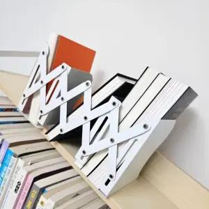 길이조절 접이식 철제 책꽂이서재 사무실 학교 자바라 책상 데스크 정리 수납