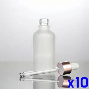 휴대용 스포이드 유리병 50ml x10개화장품공병 케이스 용기 스용기