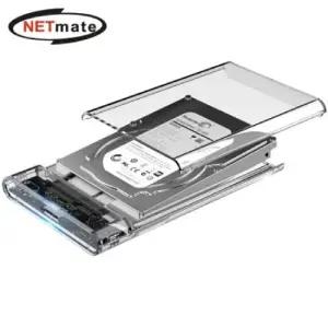 NETmate NM HDN01 USB3.0 외장 하드케이스 미포함 투명 저장 보관함 디스크보호