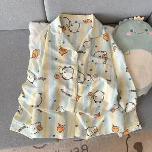 면 춘추 겨울 귀여운 긴팔 잠옷 긴바지 커플잠옷세트 캐릭터 ible3