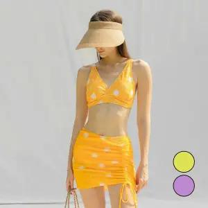 [하프클럽/엘르 수영복]엘르 커버업 시스루 셔링 치마 ELL-Y206