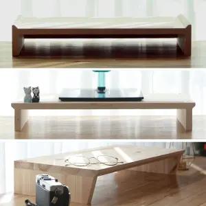 나무선생 삼나무 스프러스 프리미엄 모니터 받침대우드선반 원목 삼선반 다이 우드