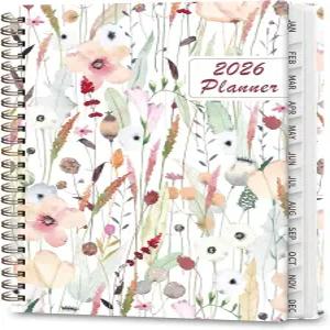 2026 플래너 주간 및 월간 캘린더 의제집 2026년 1월 - 12월 사무용품 책상 액세서리용 하드커버 기획 학술