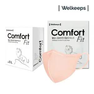 웰킵스 마스크 새부리형 일상용품 코랄오렌지 25개입 MNA