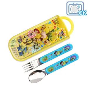 (디즈니) 토이스토리20 슬라이드 콤비세트 (478796)도시락스푼포크 휴대용 캐릭터 어린이 스텐 케이스