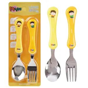 릴팡 흔한남매 웨이브 스푼포크세트 (559666)캐릭터 흔한 어린이집 아동 스텐 스테인레스 유치원 유아