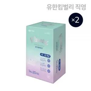 크리넥스 퓨어 워터패드 메이크업 수정 물티슈 1매 20개 2EA MNS