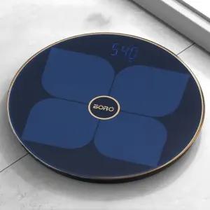 클로버 디지털 체중계(블루)기 뭄무게저울 몸무게 가정용 헬스장 무계측정 전자 인테리어 컬러