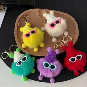 [패션] 참장식 키홀더 폼폼이 키고리 인형키링 귀여운키링 차키링 차키키링