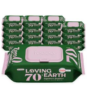 아이코코 아기 물티슈 시그니처 밤부 유아 70매 20개 MNS