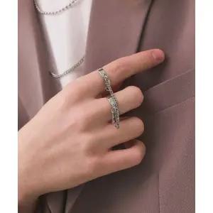 매장판매전용 BASSCLEF 남자 반지 써지컬스틸 체인 링 B CLEF NO.2 RNG