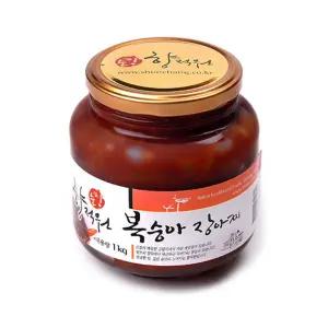 복숭아 장아찌 (1kg유리병)간단한반찬 맛난 안전한먹거리 반찬배 집반찬 가정식반 밑반찬 매콤한 사계절 한