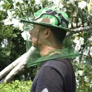 날파리모자 밀리터리 벌초 벌망모자 모기 안전망 모자 양봉 얼굴망 점퍼
