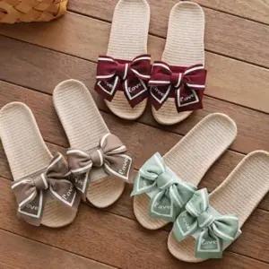 [라일리] Rly 라탄 여름 여자 밀짚 리본 LOVE 자수 실외화