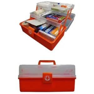 와이드 오픈 3단 접이식 구급상자 약통 보관함
