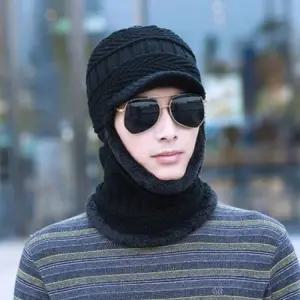 라이딩 MOA 방한모자 넥워머 털모자 머리띠 블랙 라이