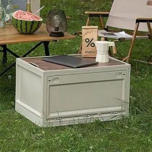 ( )캠핑 오픈형 (70L) 화이트 대형폴딩박스 접이식