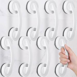 강력한 흡입 컵이 있는 욕조 대형 욕실 7.5인치 노인용 욕조 바 그랩 8팩 바 핸디캡 핸들용 안전 샤워 난간 및 보조용 손잡이