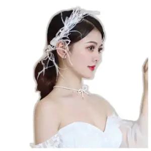 백조의호수헤어핀 백조의호수 깃털 헤어핀 파티 무대 공연 장식