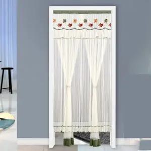 문커튼 가리개 레이스 방문 가림막 100x210cm 현관 공간분리 가리 입구 주방 접착 베란다 다용도 도실