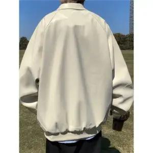 캐주얼 빈티지 브랜드 남자항공점퍼 터틀넥 PU 가죽 파일럿 재킷 상의 스트리트 ible1