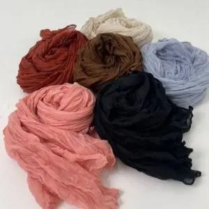 ( )여성봄스카프 패션 링클 롱 머플러 스카프 코디 롱 스카프 봄 여름