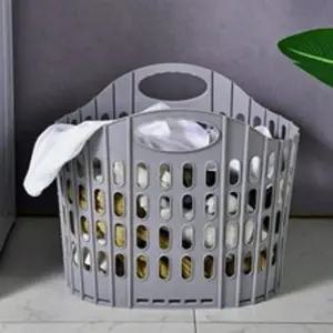 ( )[당일]접이식 빨래바구니 틈새 세탁바구니 대용량 원형 바구니