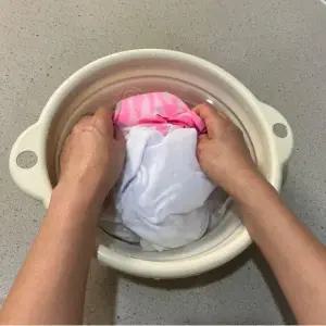 ( )접이식 세수 대야 중형 플라스틱 빨래