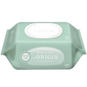 깨끗한나라 베이비케어 디 오리진 물티슈, 캡형, 100매, 10입, 1개