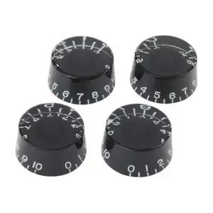 Black pdt256 Speed-노브 4개세트 기타 악기소품스피드 톤조절 볼륨 원형 부품 파츠