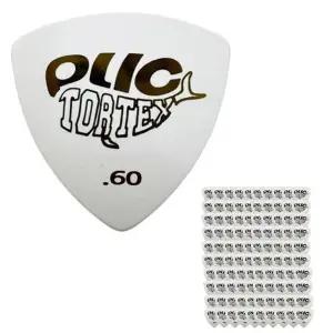 0.6mm pdt383 (100P) 흰색 삼각 통기타피크 악기용피크 소품 연주용 연습 기타용 어쿠스틱
