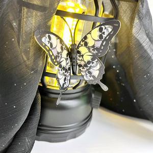 3D 나비 벽 스티커, PVC 자체 접착 벽지, 거실 창 데칼, 할로윈 홈 장식, 12 개