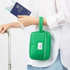 4색 1개 패밀리 트래블 스트랩 파우치 여행 여권 환전가벼운 홀더 포켓주머니 지갑 손잡이 가방 여행용 단